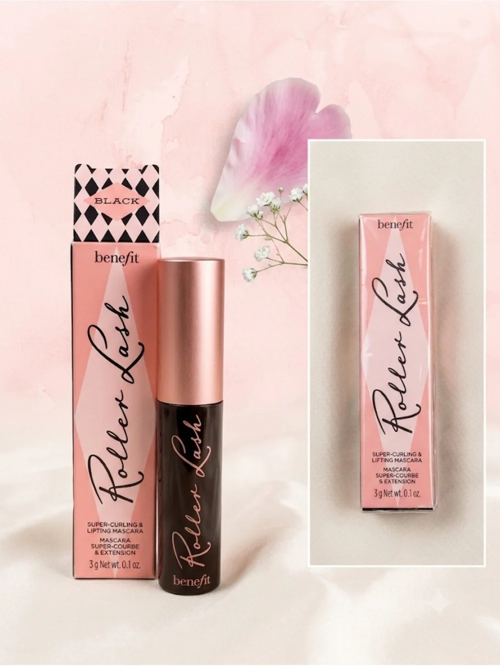 Benefit Roller Lash Mascara - Black & Rose Gold Travel Size